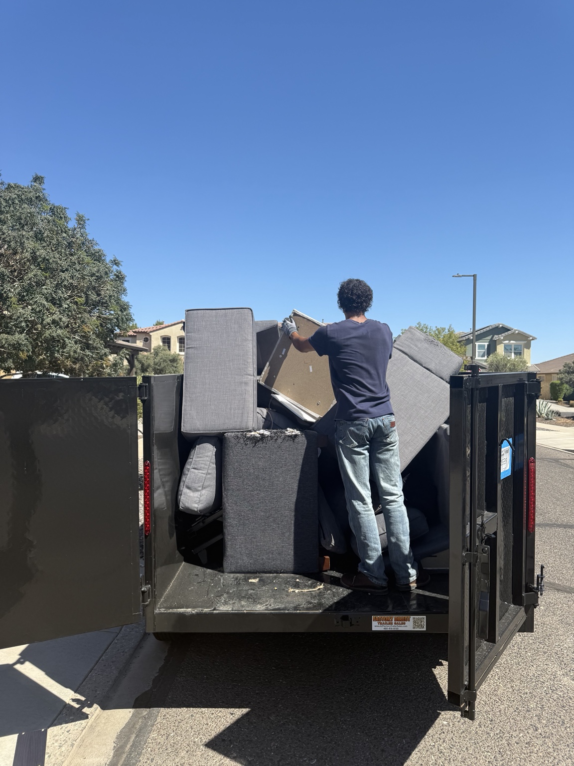 Iron Peak crew loading furniture
